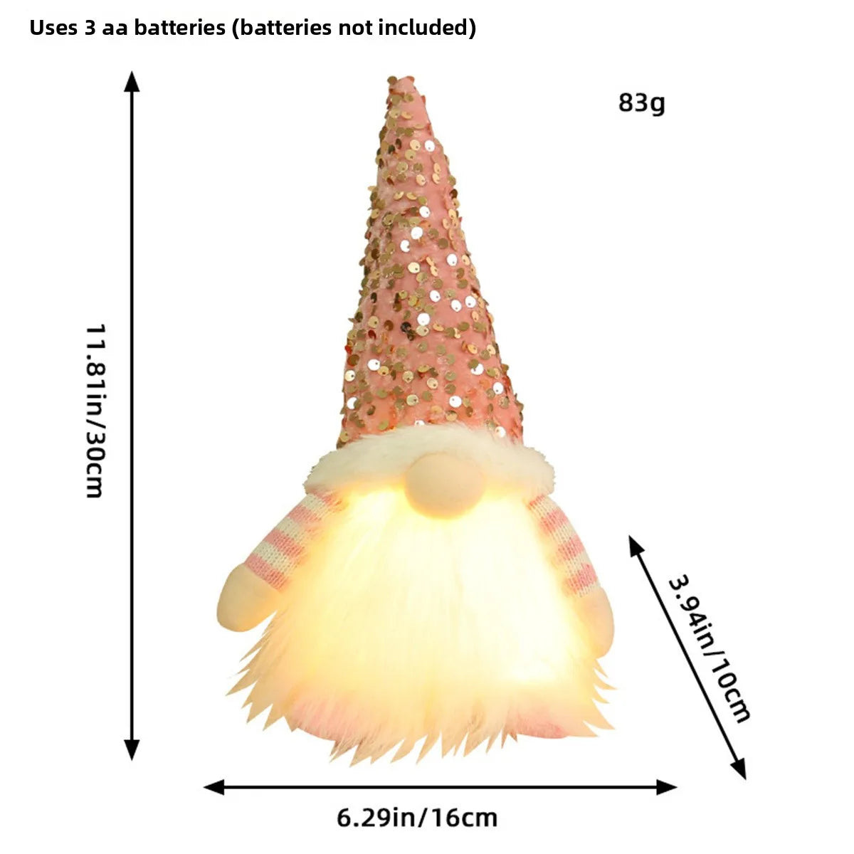 🎅✨ Świąteczne Krasnale z podświetleniem LED