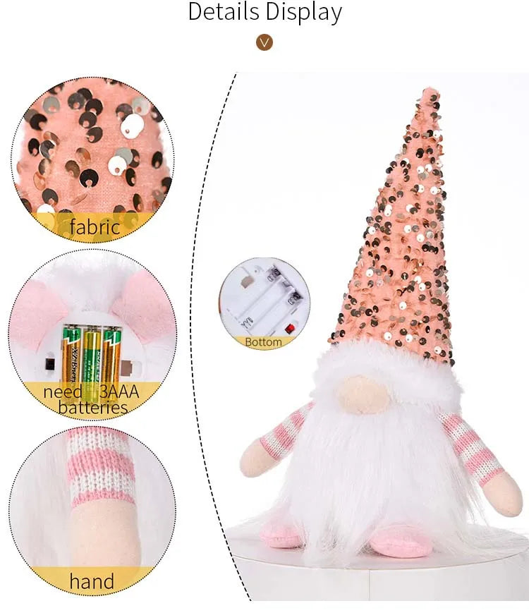 🎅✨ Świąteczne Krasnale z podświetleniem LED